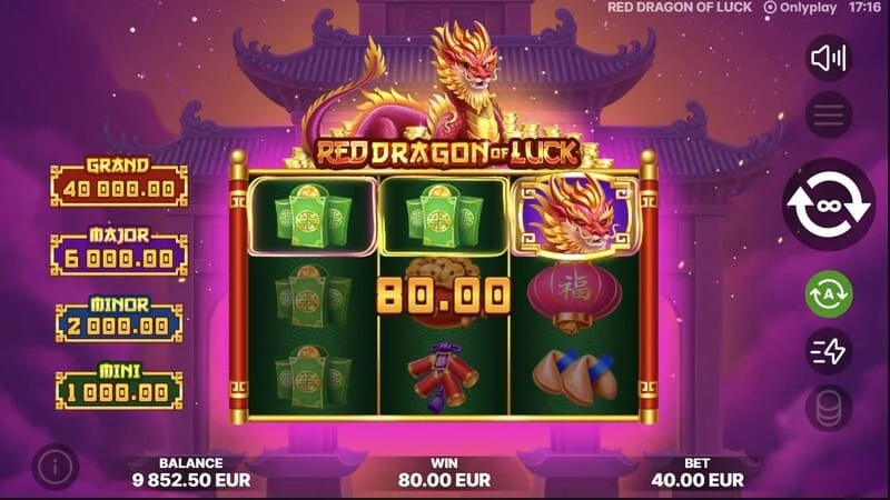 Red Dragon of Luck – väärtustega sümbolite ilmumine põhimängus